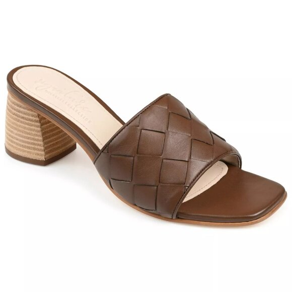 Journee Signature - Women's Genuine Leather - Kellee Sandals - Shelf Pull - Picture 1 of 10